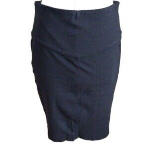DIANE von FURSTENBERG SIZE 2 MARLEENA BLACK VISCOSE PENCIL KNEE LENGTH SKIRT